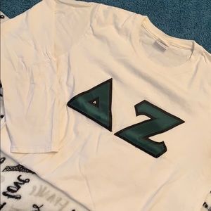 White Delta Zeta Long Sleeved T-Shirt, Small